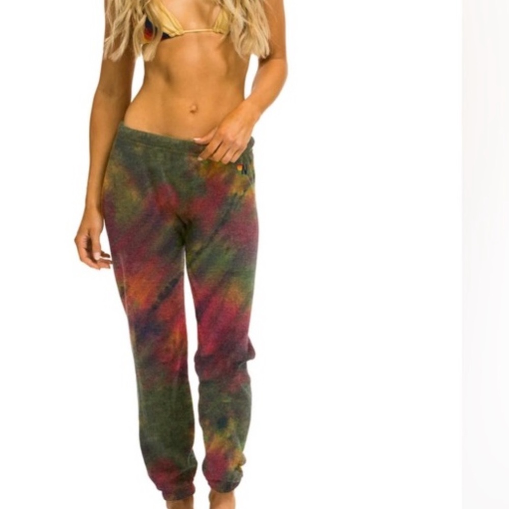 New Condition S tie dyed sweatpants Aviator Nation